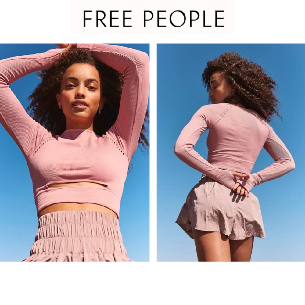 Free People Cut It Out Long Sleeved Top